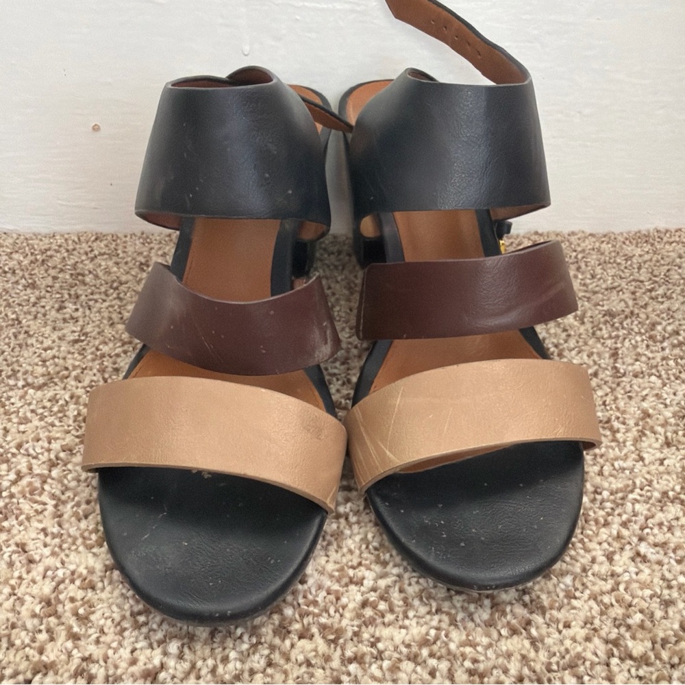American Living Black, Brown, and Tan Sandals